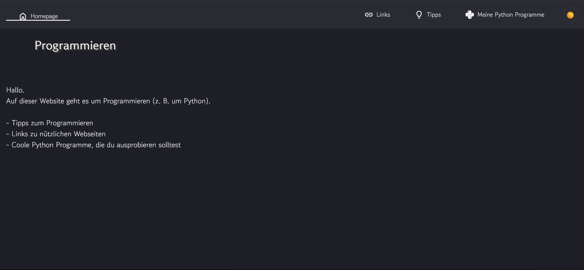 Programmier-Lernwebsite